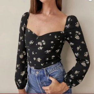Reformation Reign Top - Daisy Size 6